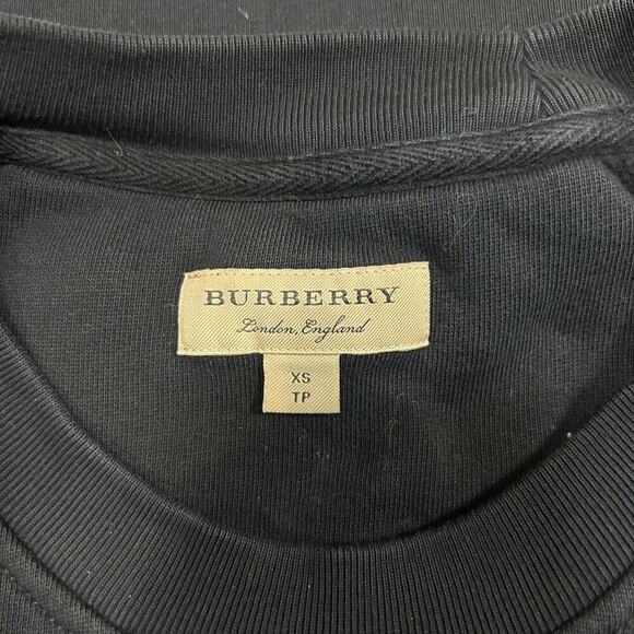 Burberry London Black Fleece Oak Leaf Crest Sweatshirt Athleisure Size XS - Picture 3 of 4